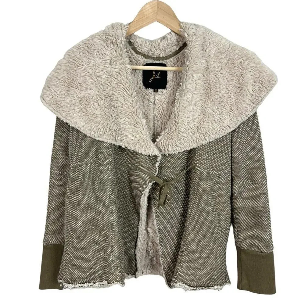 Jack By BB Dakota JC32904 Teddy Fuzzy Size Medium Tie Close Women’s